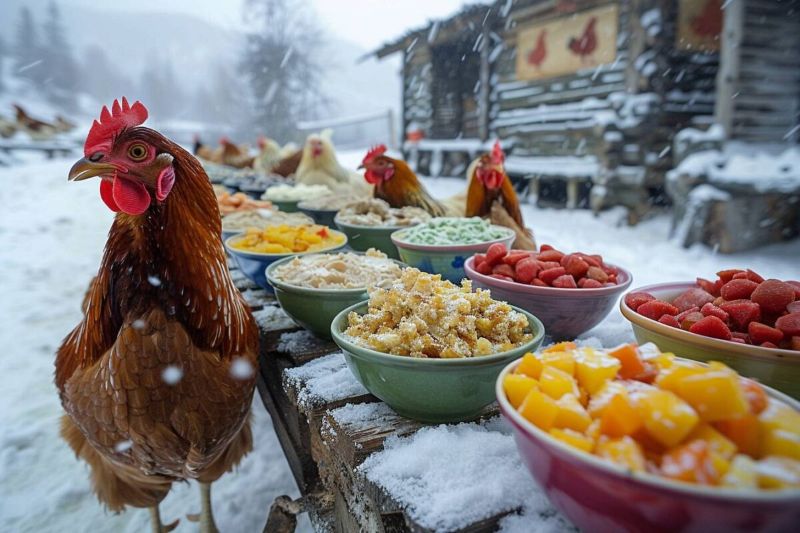 Nourriture poules en hiver